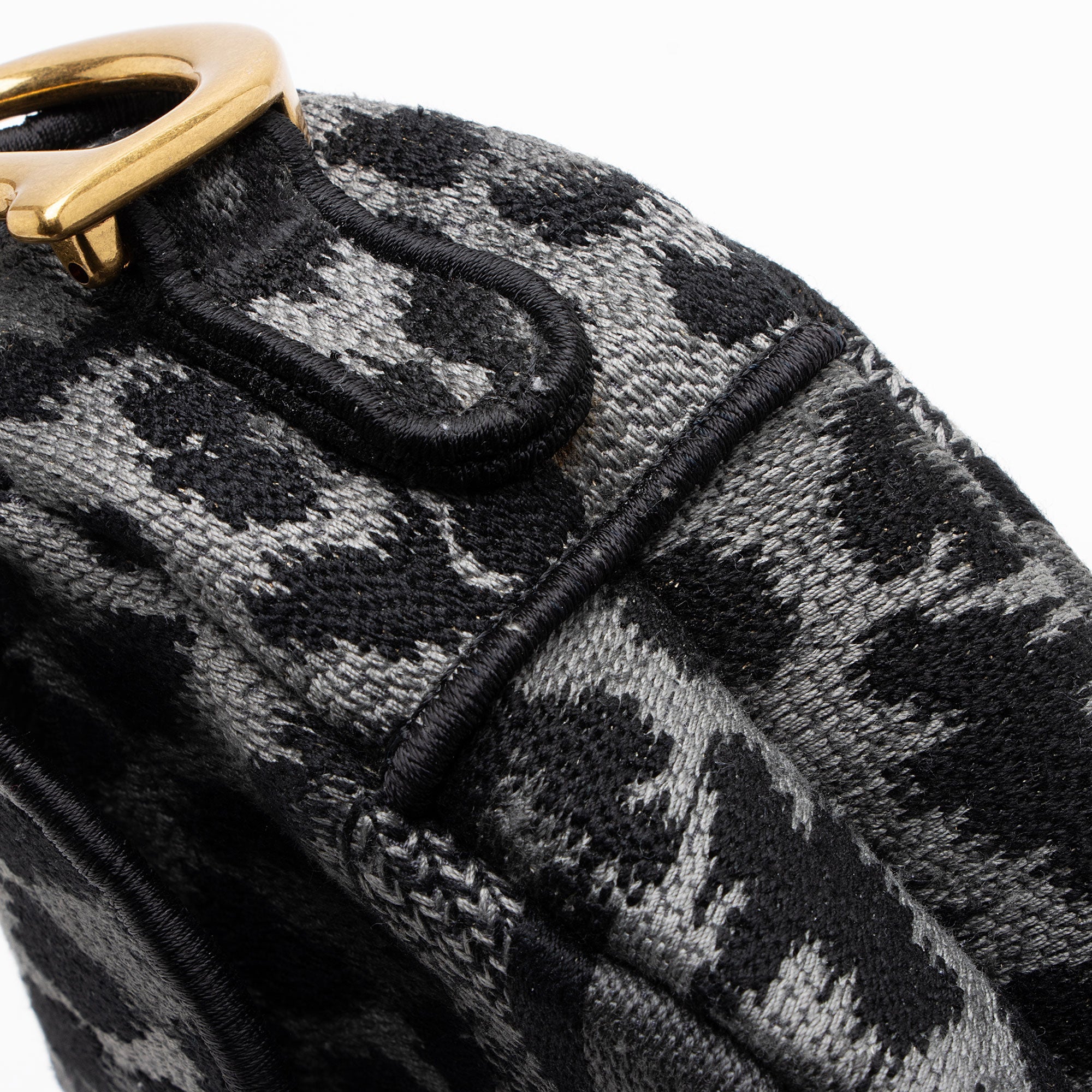 Dior Leopard Canvas Medium Saddle Bag