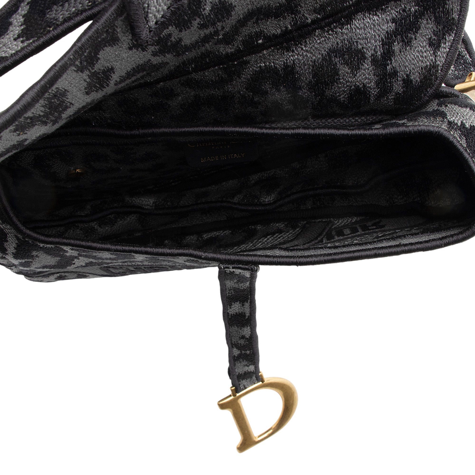 Dior Leopard Canvas Medium Saddle Bag