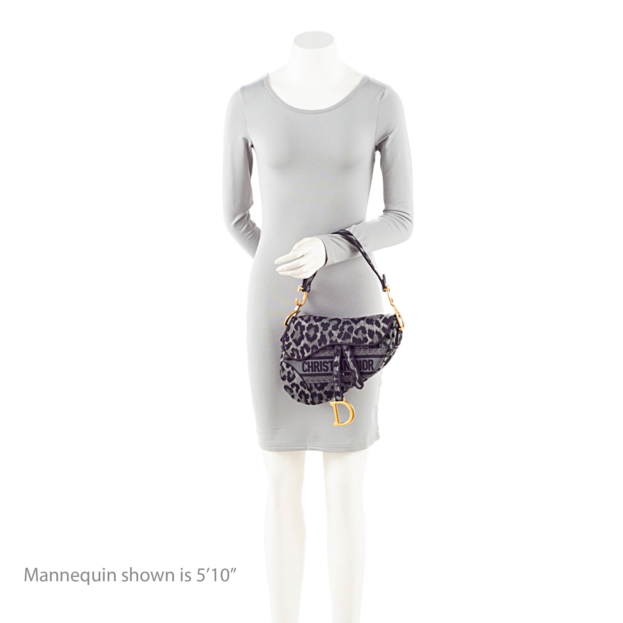 Dior Leopard Canvas Medium Saddle Bag