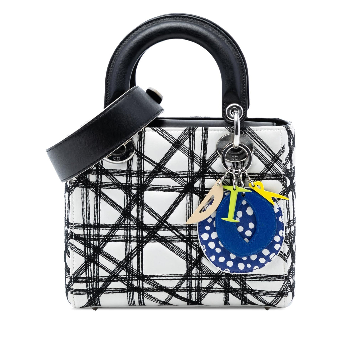 Dior Limited Edition Daniel Gordon Art Small Lambskin Cannage Lady Dior