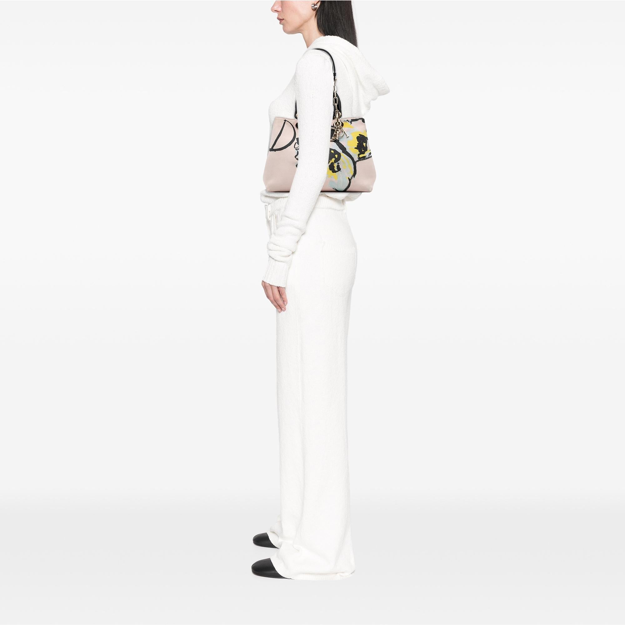 Dior Limited Edition Medium Canvas Floral Printed Diorissimo Satchel