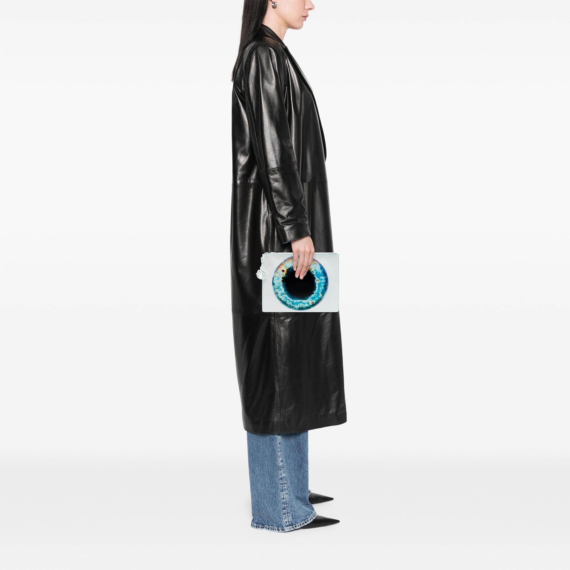 Dior Marc Quinn Eyeball Print Leather Clutch
