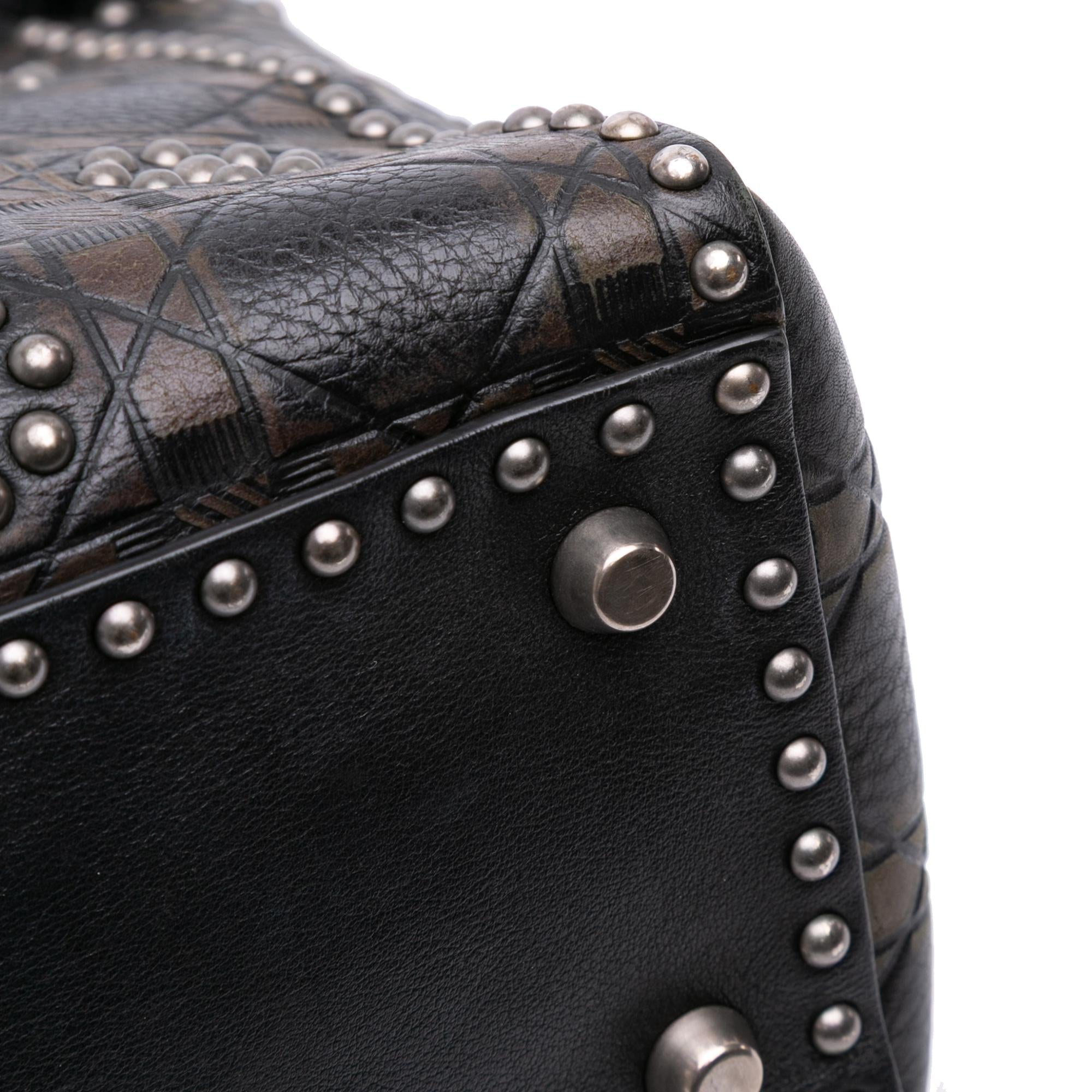 Dior Medium Calfskin Cannage Embossed Flower Studded Supple Lady Dior