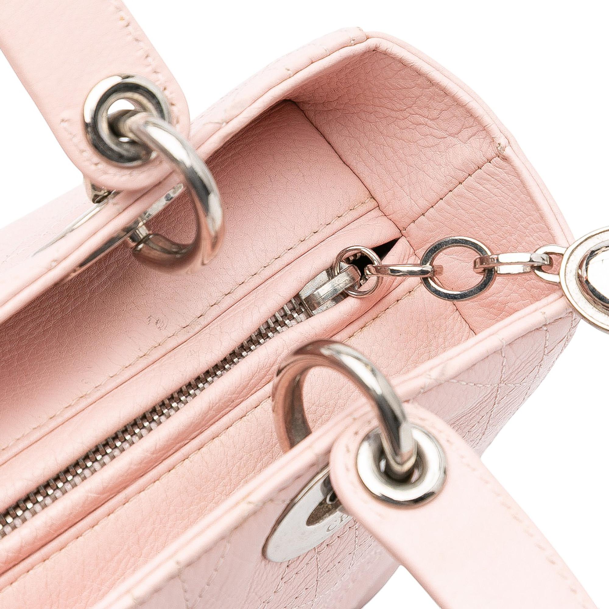 Dior Medium Calfskin Cannage Stitched Lady Dior