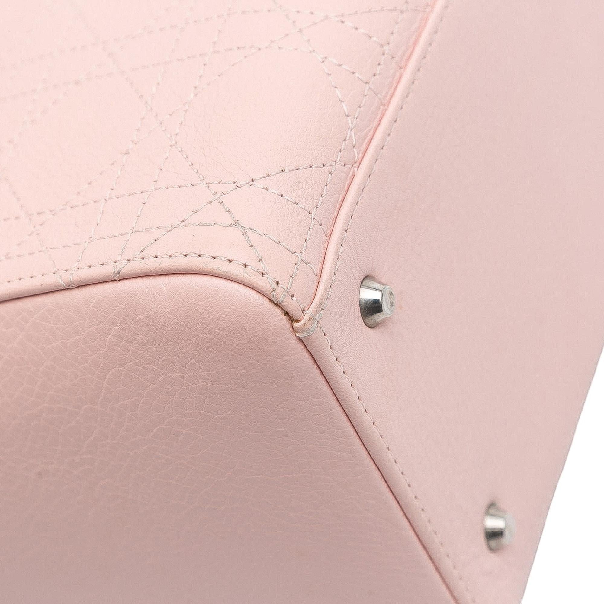 Dior Medium Calfskin Cannage Stitched Lady Dior