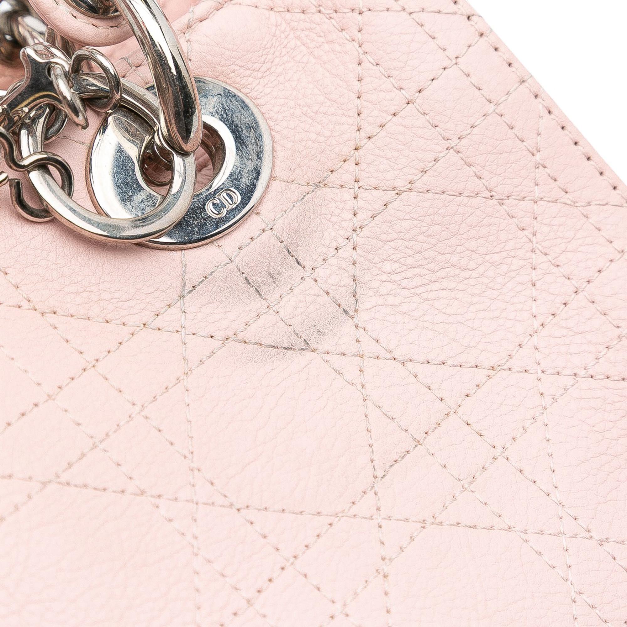 Dior Medium Calfskin Cannage Stitched Lady Dior