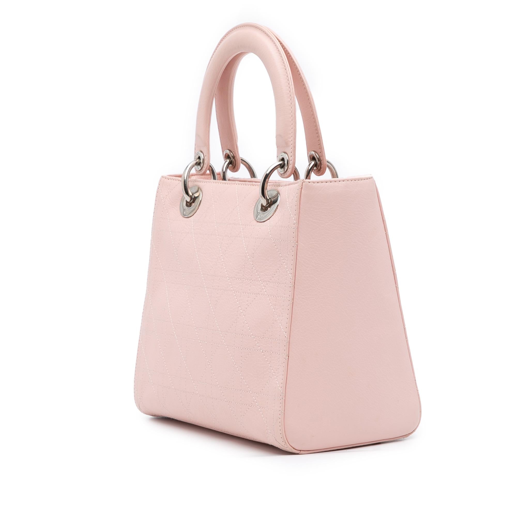 Dior Medium Calfskin Cannage Stitched Lady Dior