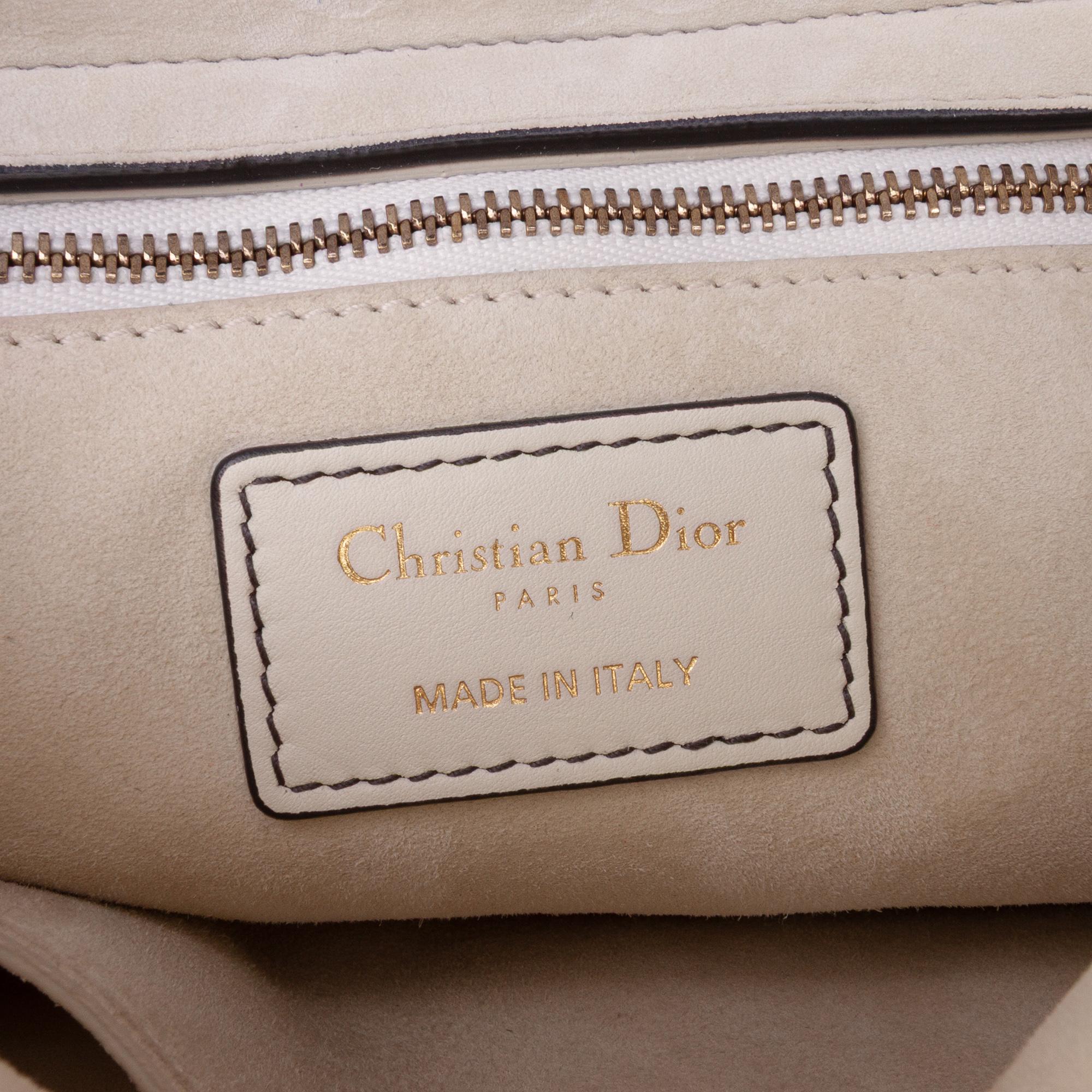 Dior Medium Calfskin Cannage Studded Supple Lady Dior
