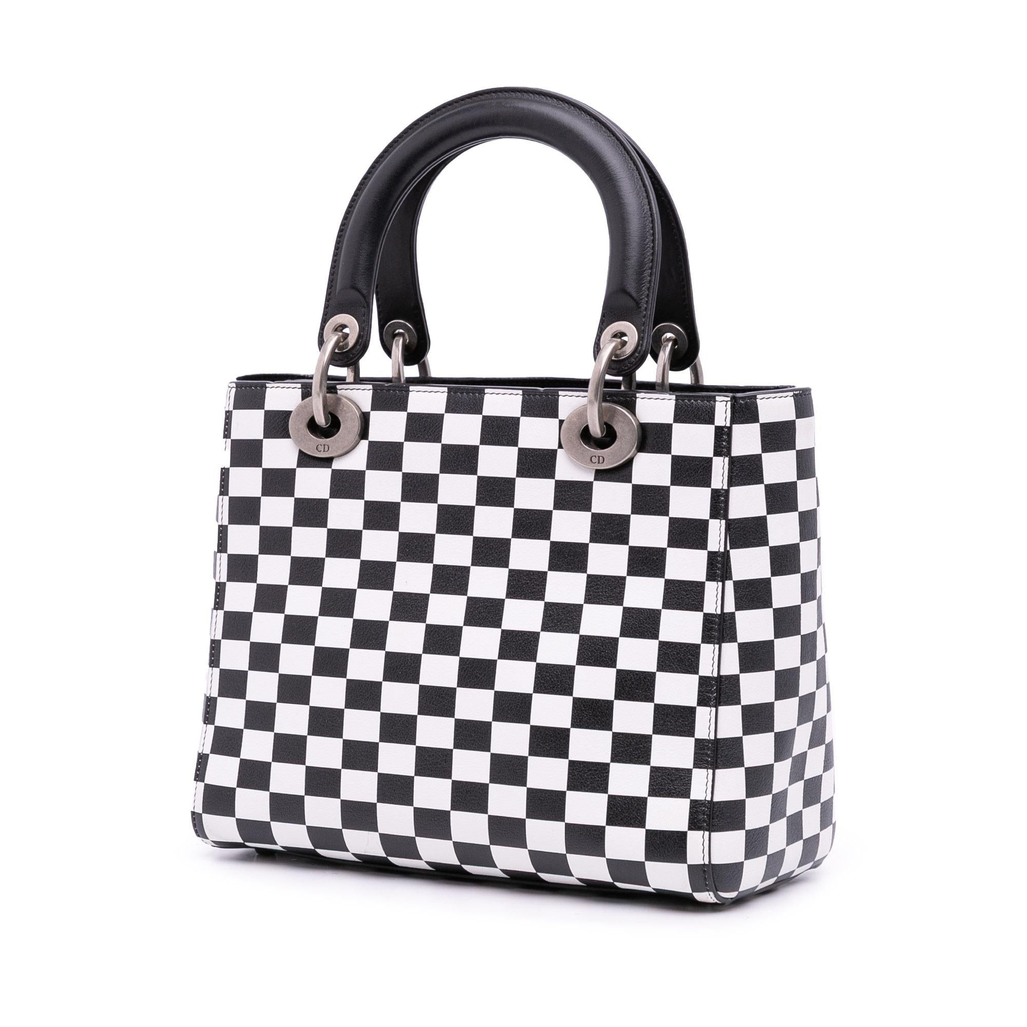 Dior Medium Calfskin Checkered Lady Dior