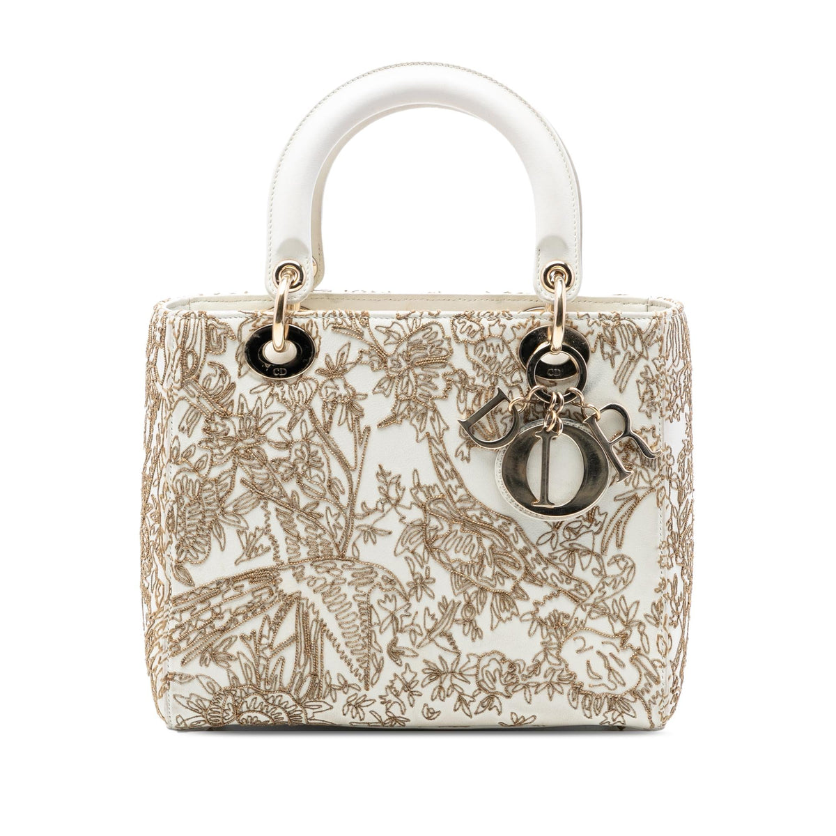 Dior Medium Calfskin Embroidered Jardin D Hiver Lady Dior