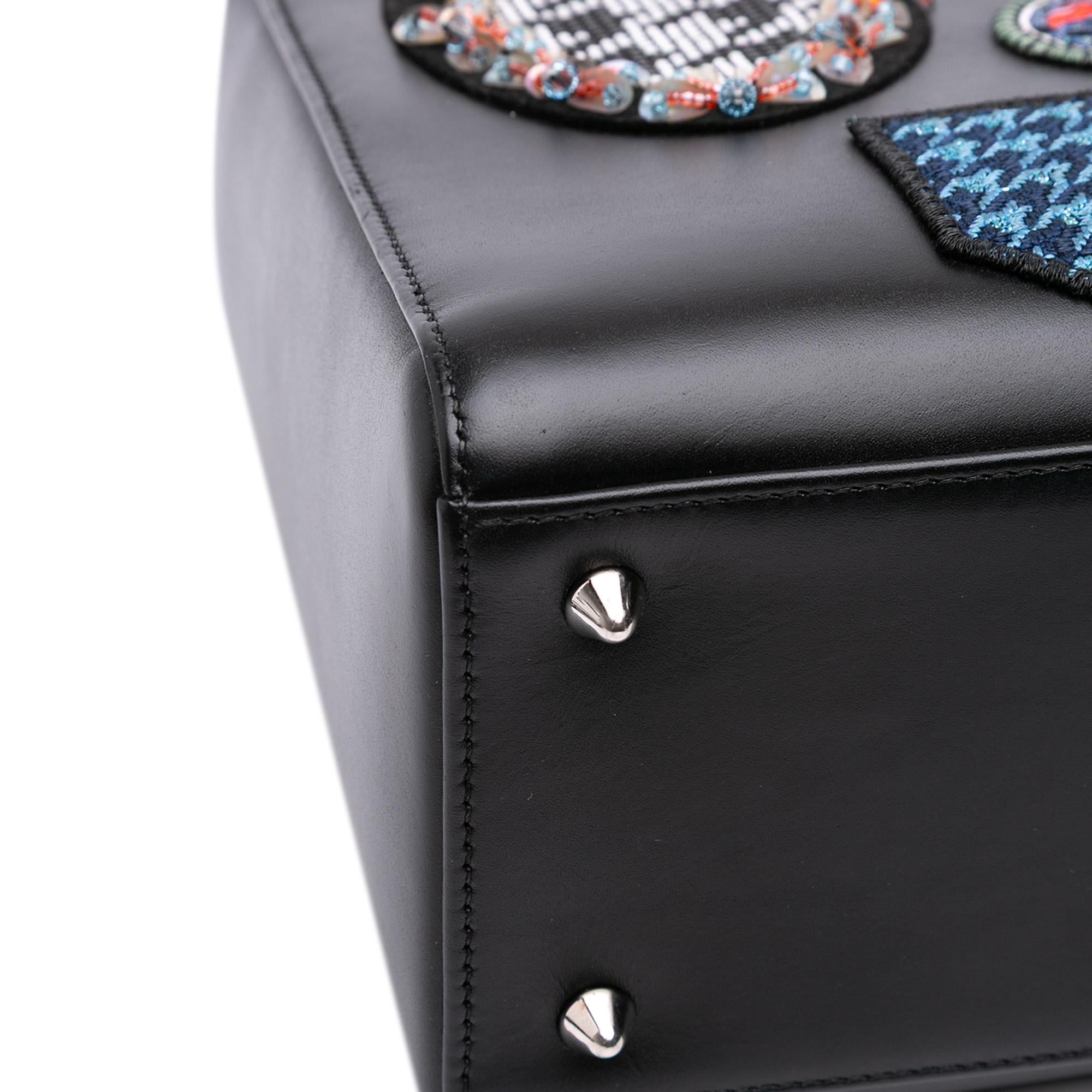 Dior Medium Calfskin Patch Embellished Lady Dior