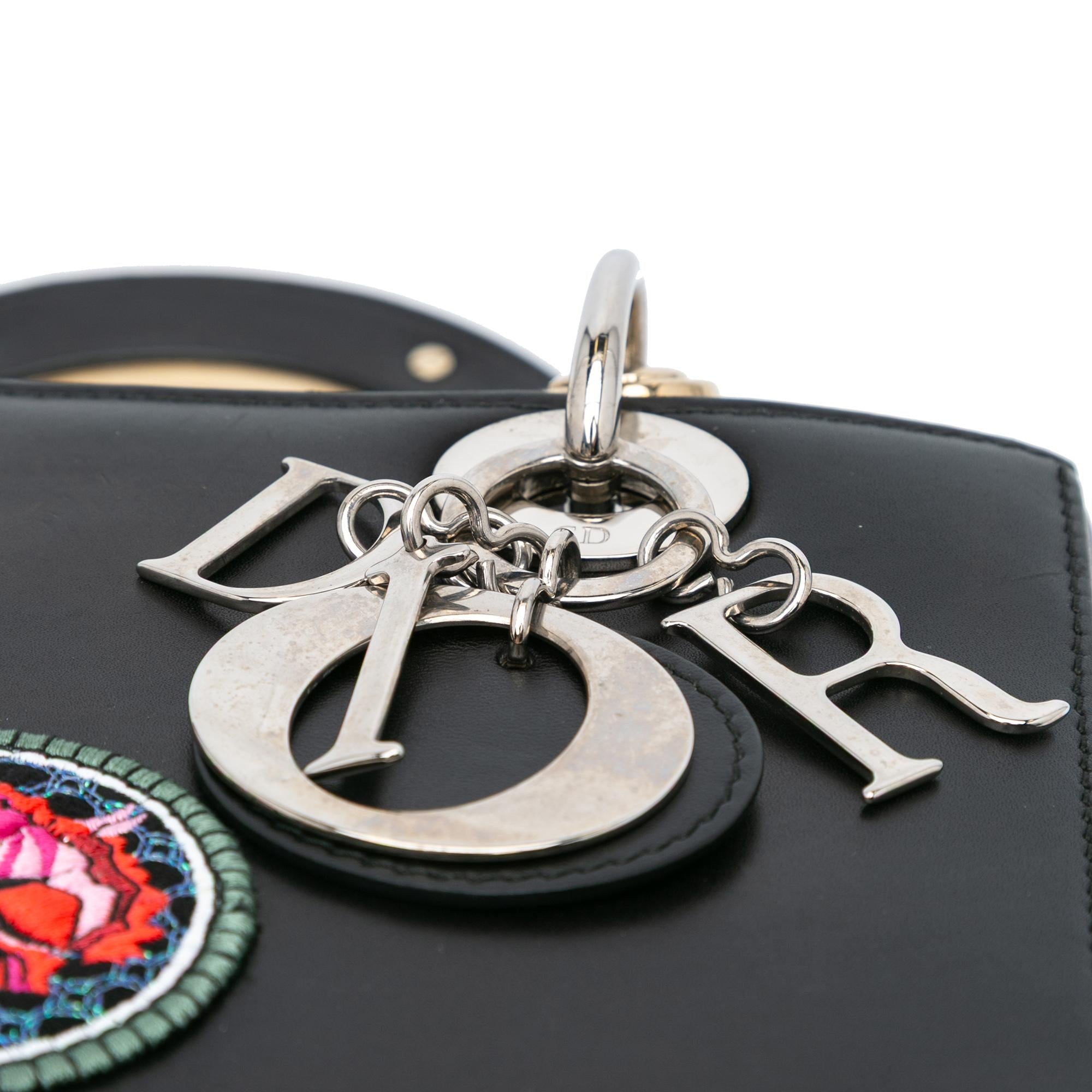Dior Medium Calfskin Patch Embellished Lady Dior