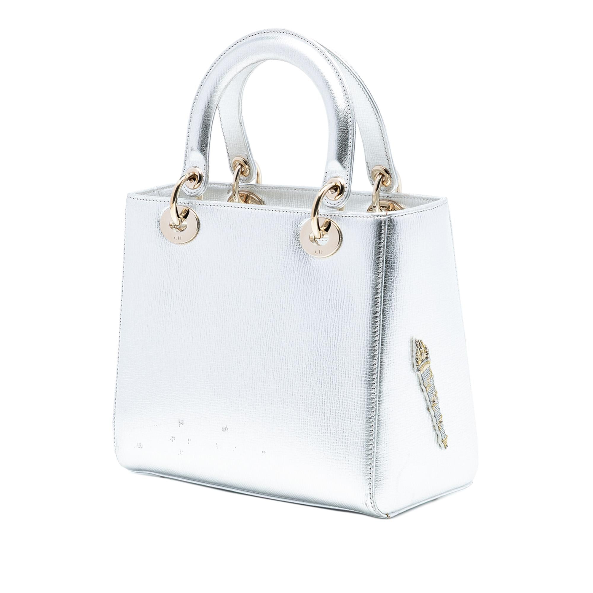 Dior Medium Calfskin Patch Embellished Lady Dior