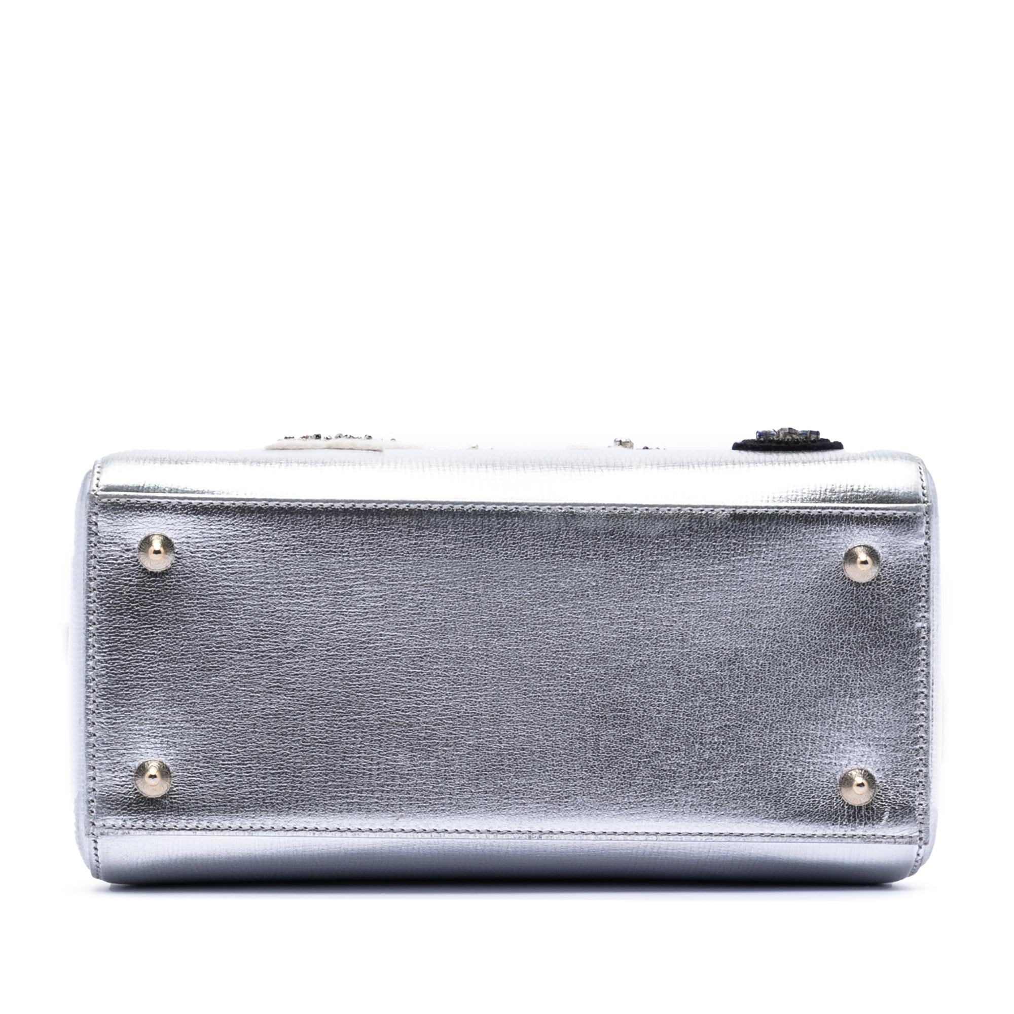 Dior Medium Calfskin Patch Embellished Lady Dior