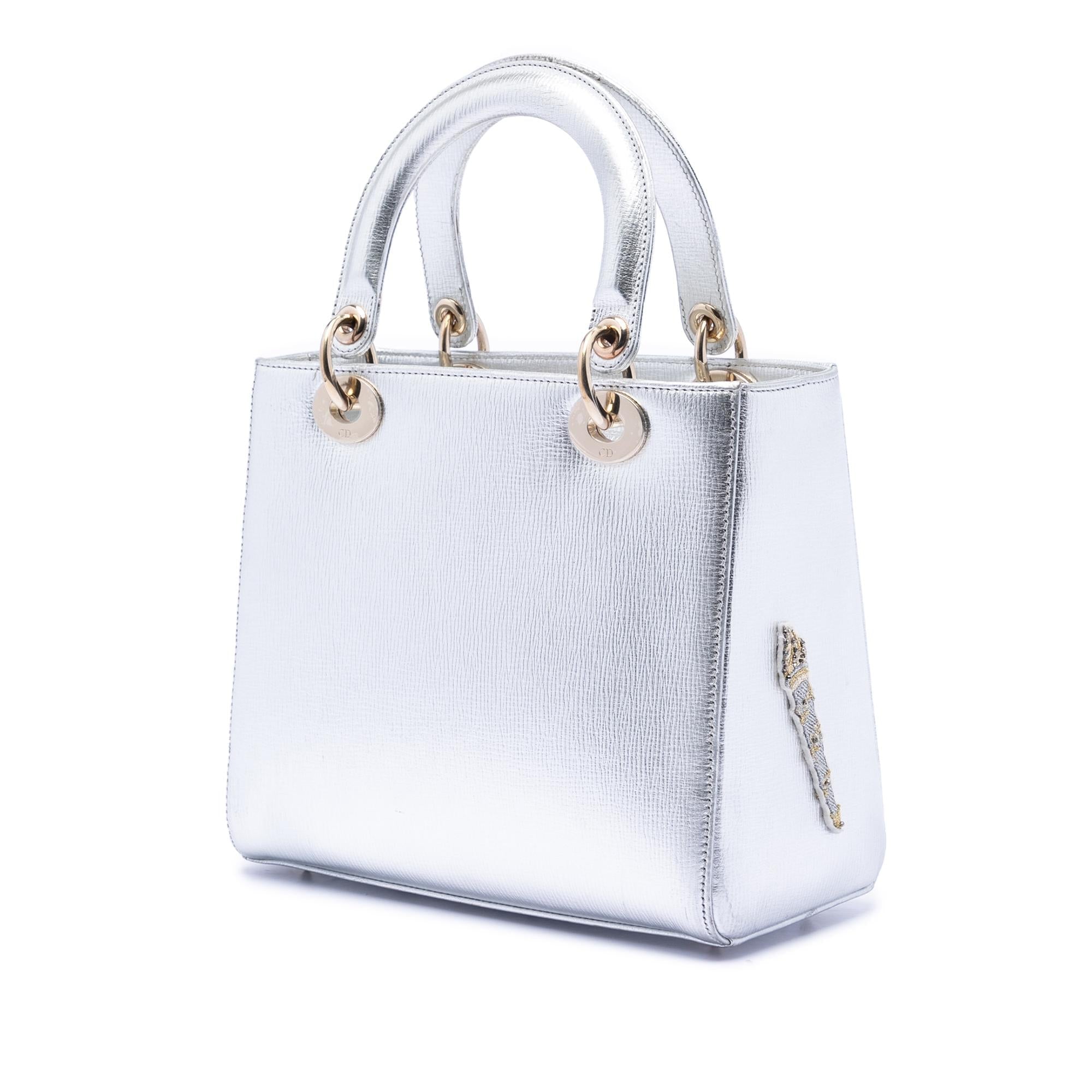 Dior Medium Calfskin Patch Embellished Lady Dior