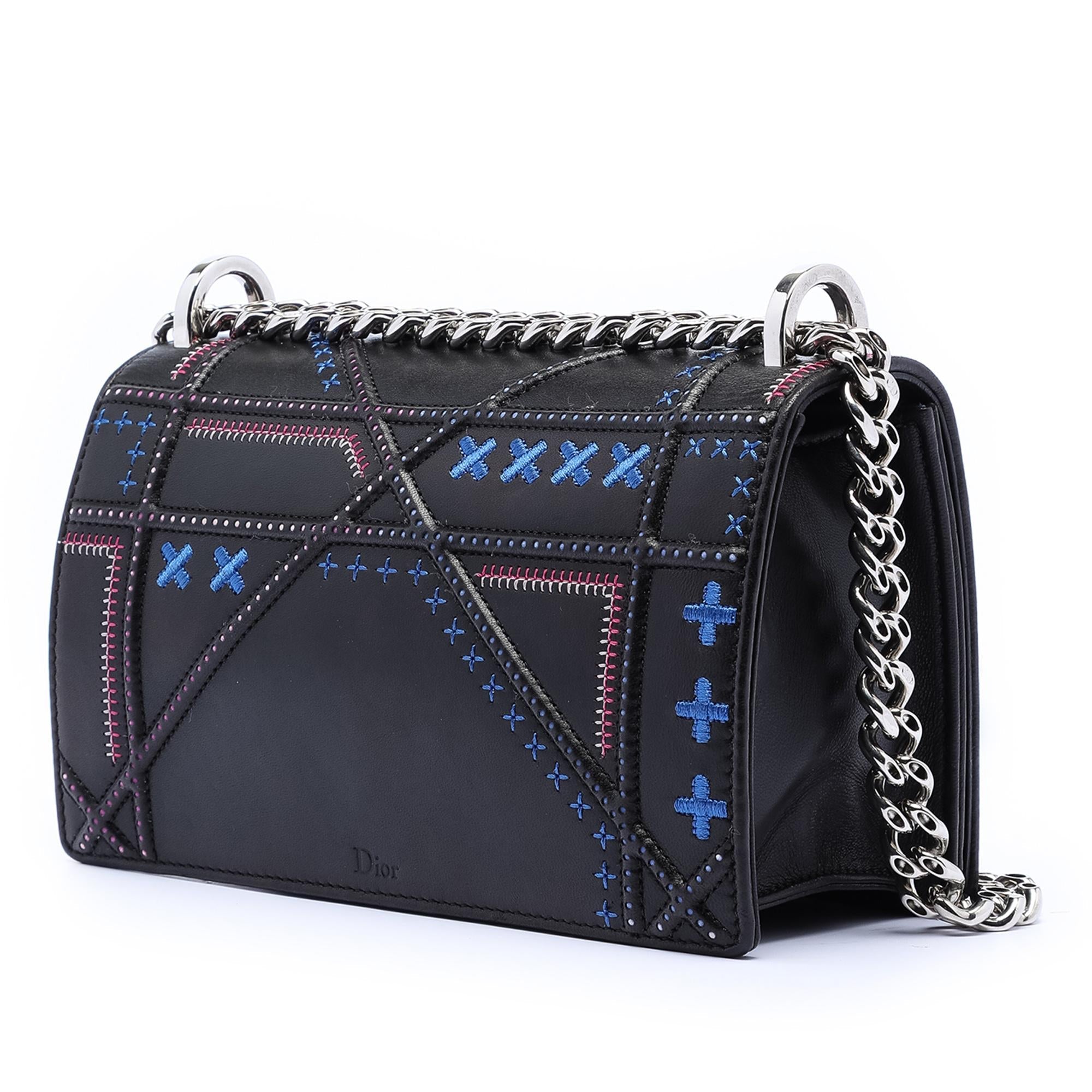Dior Medium Calfskin Stitch Diorama Flap