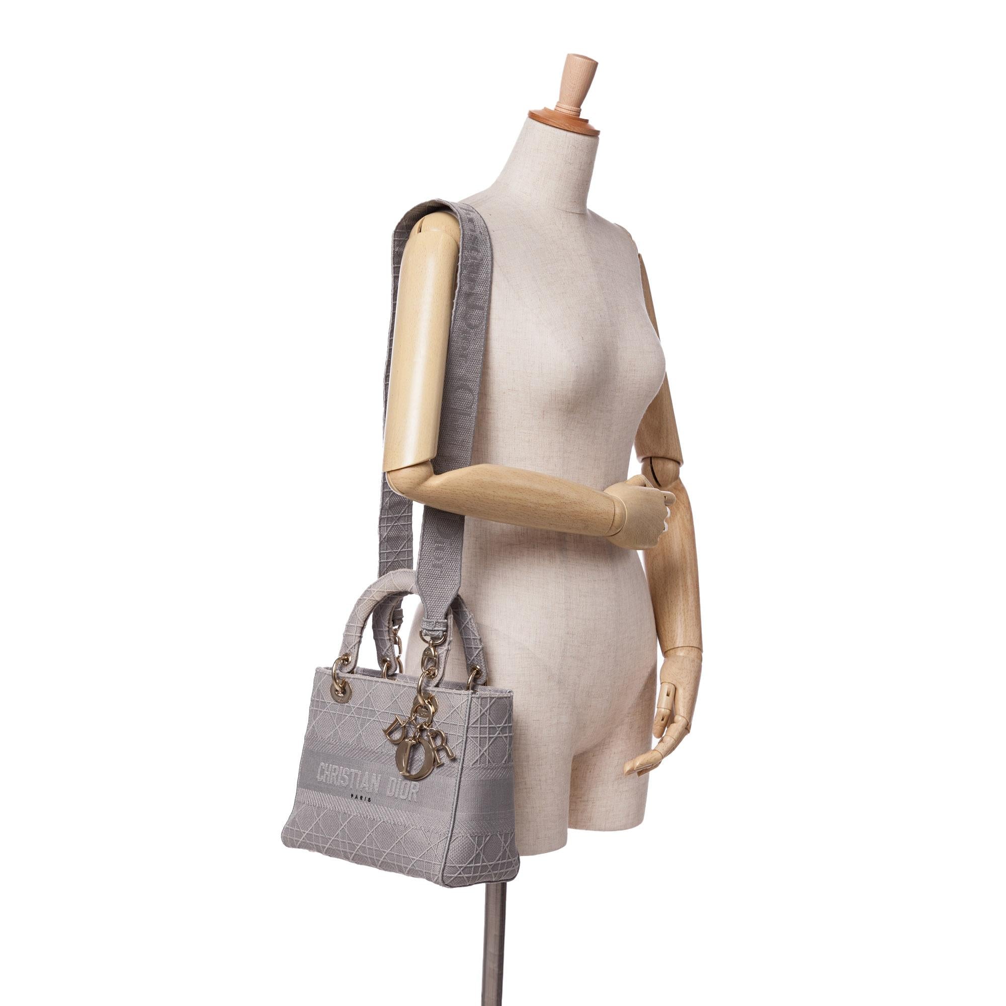 Dior Medium Canvas Cannage Lady D Lite