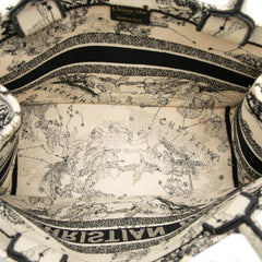 Dior Medium Canvas Embroidered Zodiac Toile De Jouy Book Tote