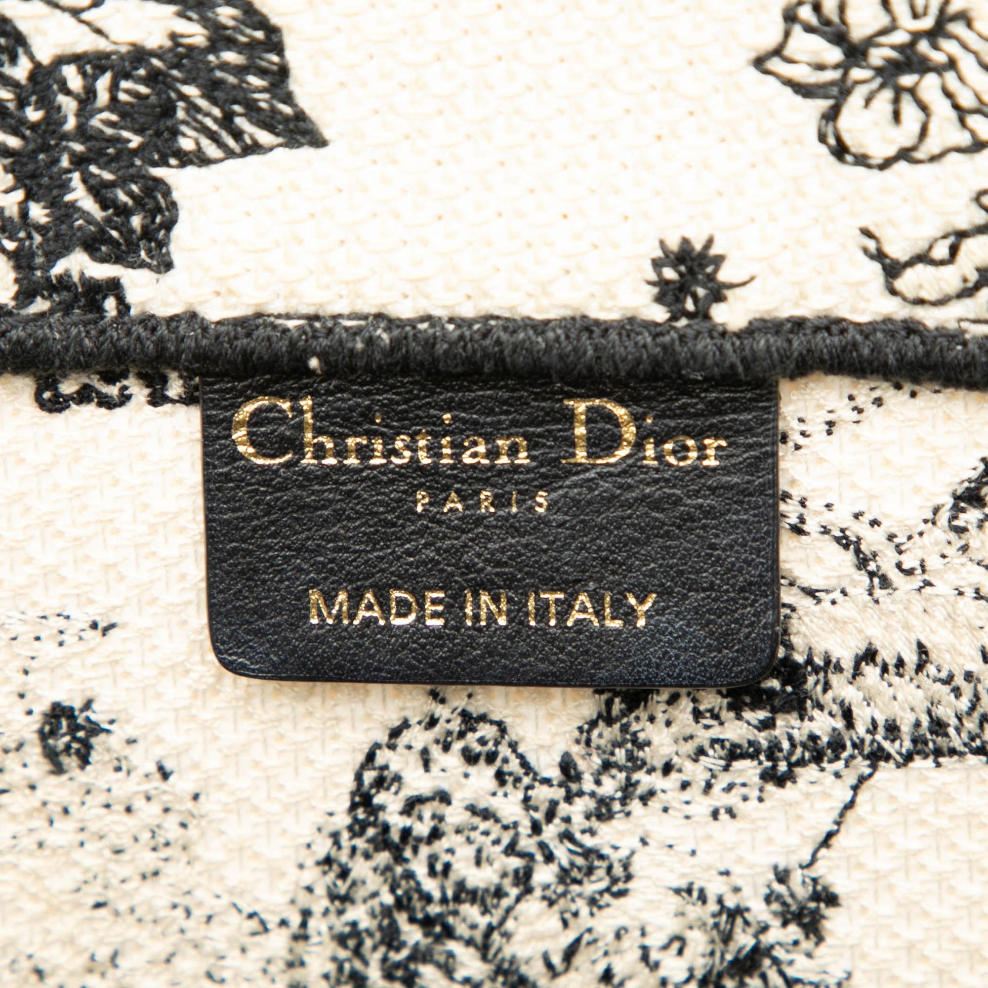 Dior Medium Canvas Embroidered Zodiac Toile De Jouy Book Tote