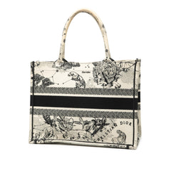 Dior Medium Canvas Embroidered Zodiac Toile De Jouy Book Tote