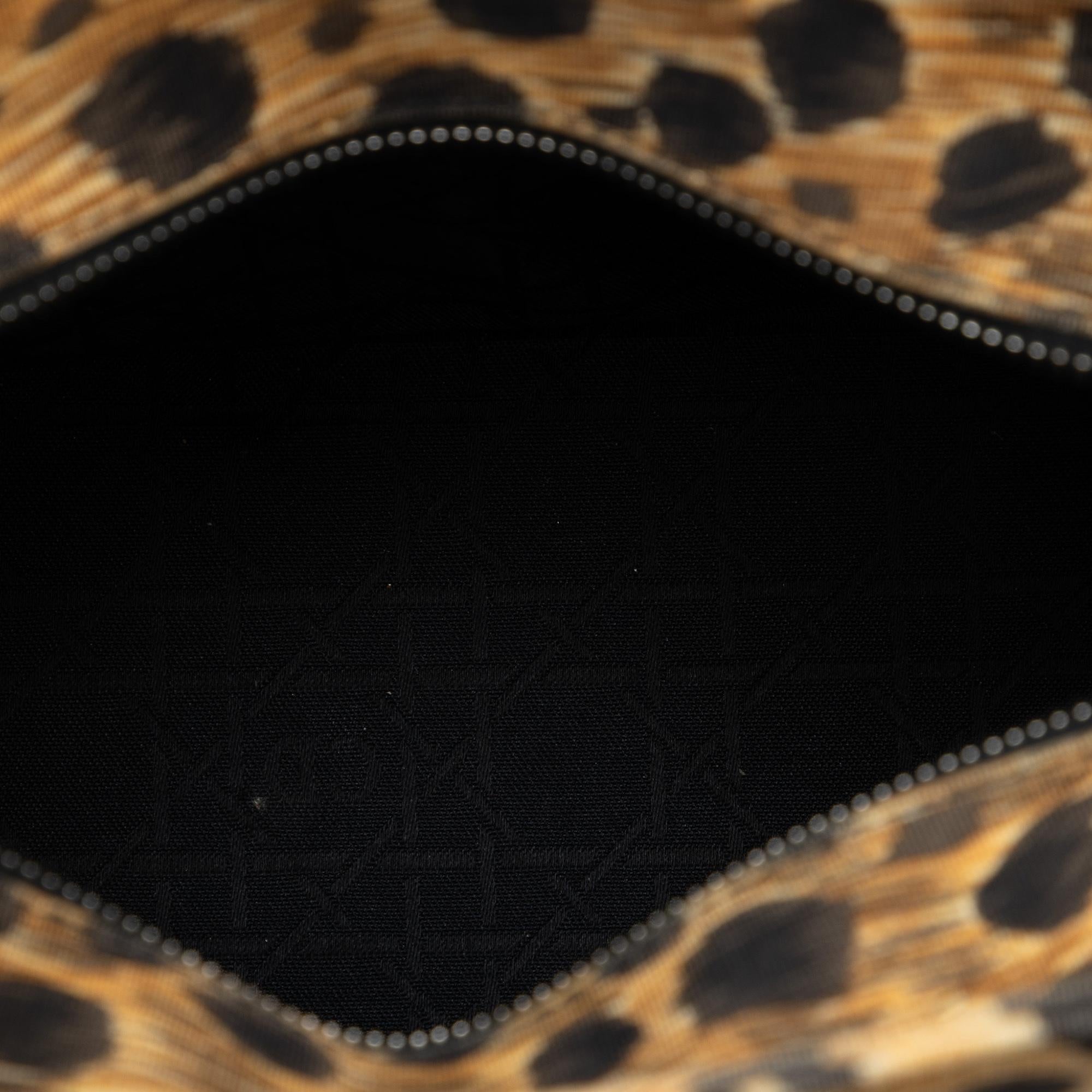 Dior Medium Canvas Leopard Print Lady Dior