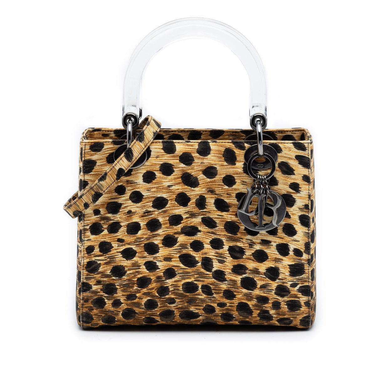 Dior Medium Canvas Leopard Print Lady Dior