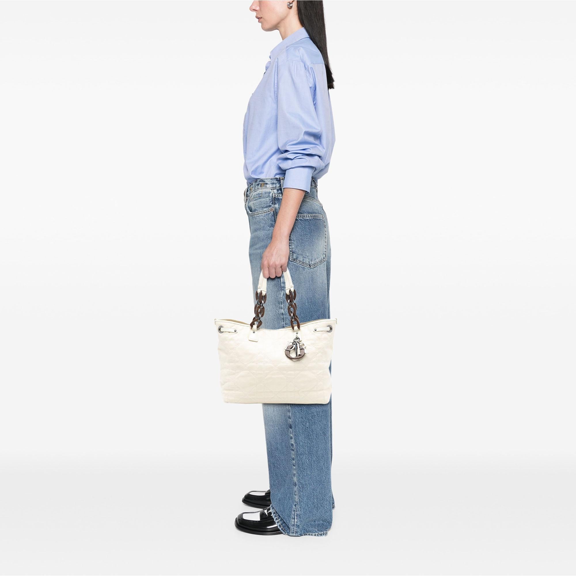 Dior Medium Coated Canvas Cannage Panarea Tote