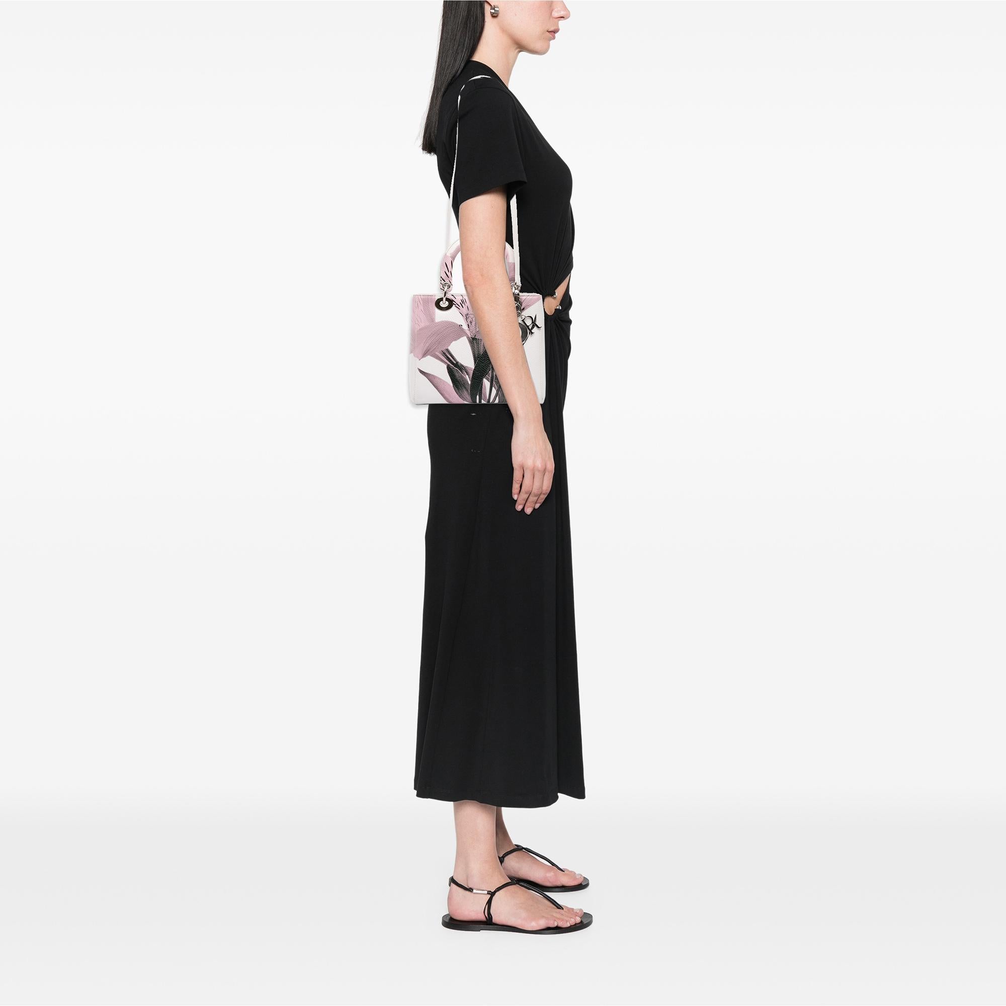 Dior Medium Deerskin Floral Printed Lady Dior