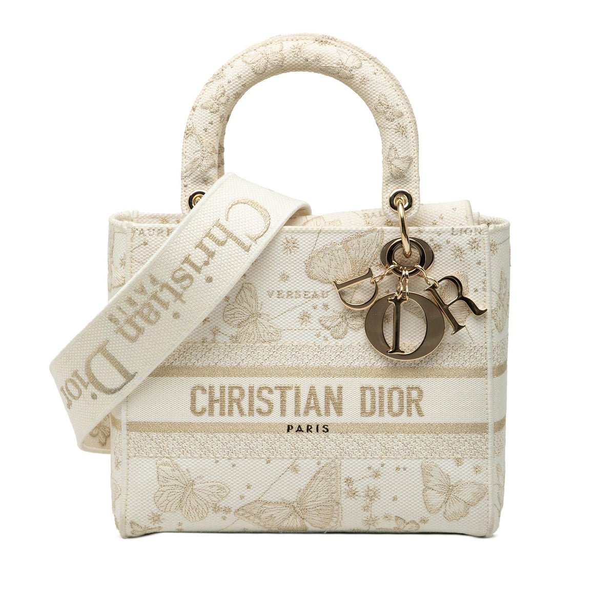Dior Medium Embroidered Canvas Butterfly Zodiac Lady D Lite