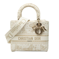 Dior Medium Embroidered Canvas Butterfly Zodiac Lady D Lite
