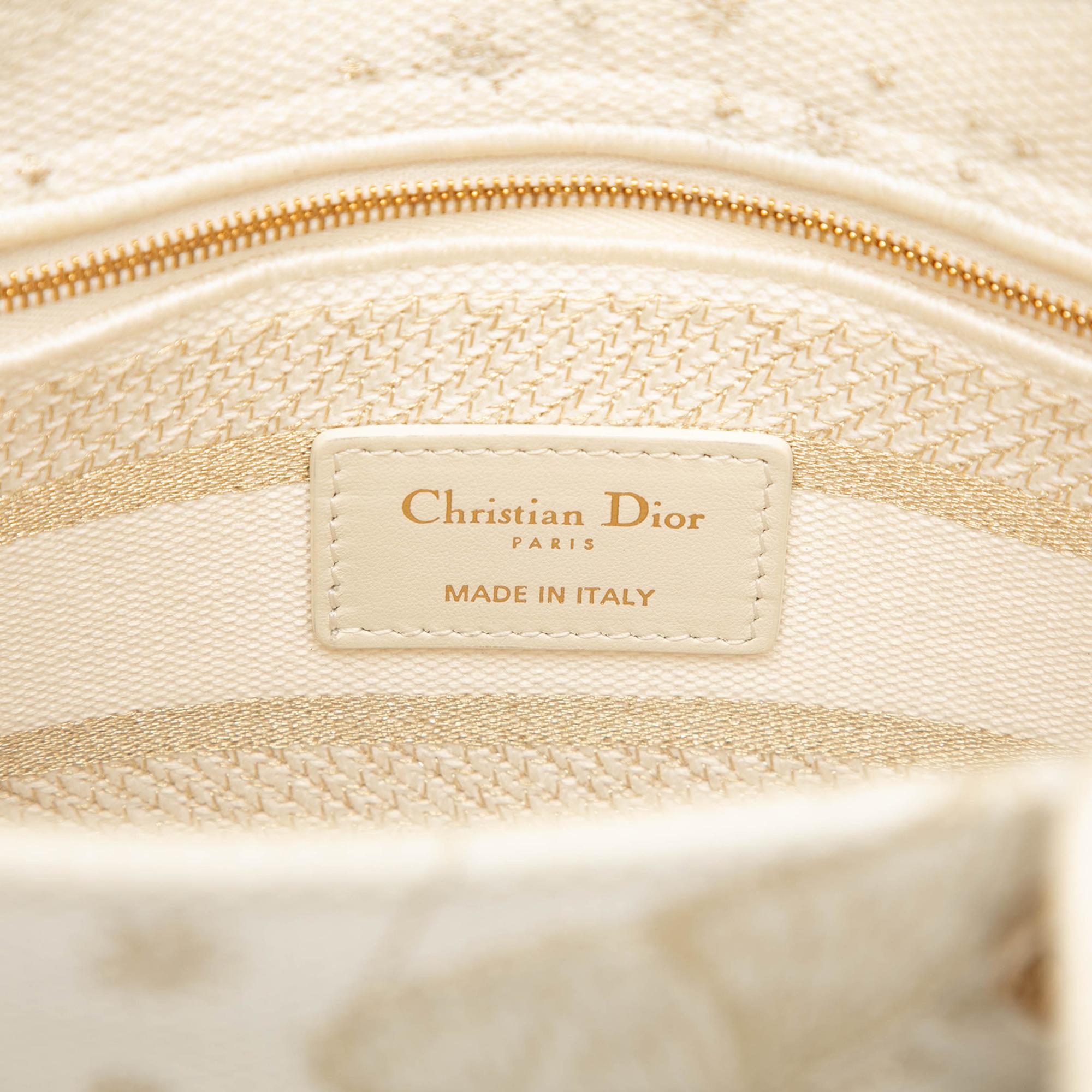 Dior Medium Embroidered Canvas Butterfly Zodiac Lady D Lite