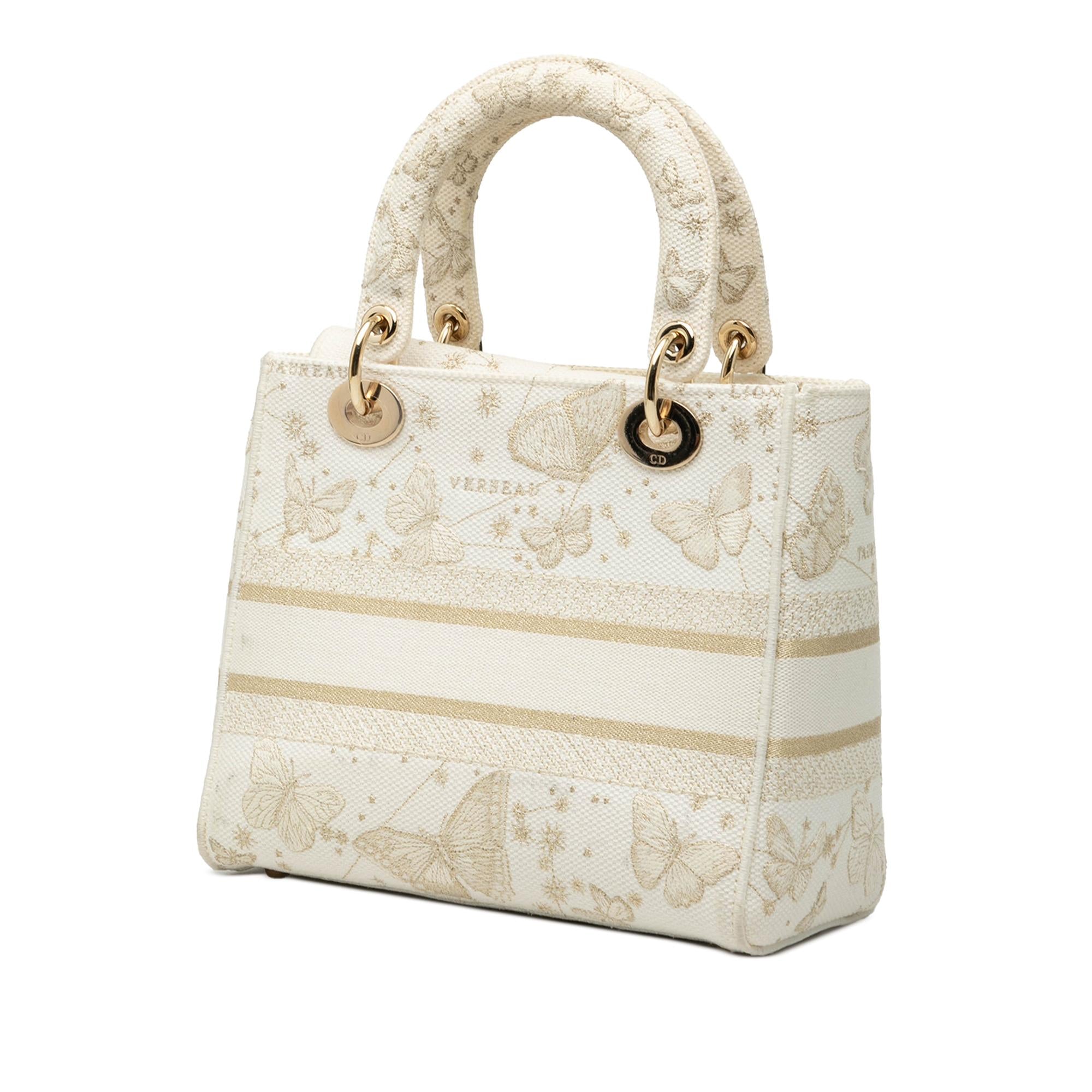 Dior Medium Embroidered Canvas Butterfly Zodiac Lady D Lite