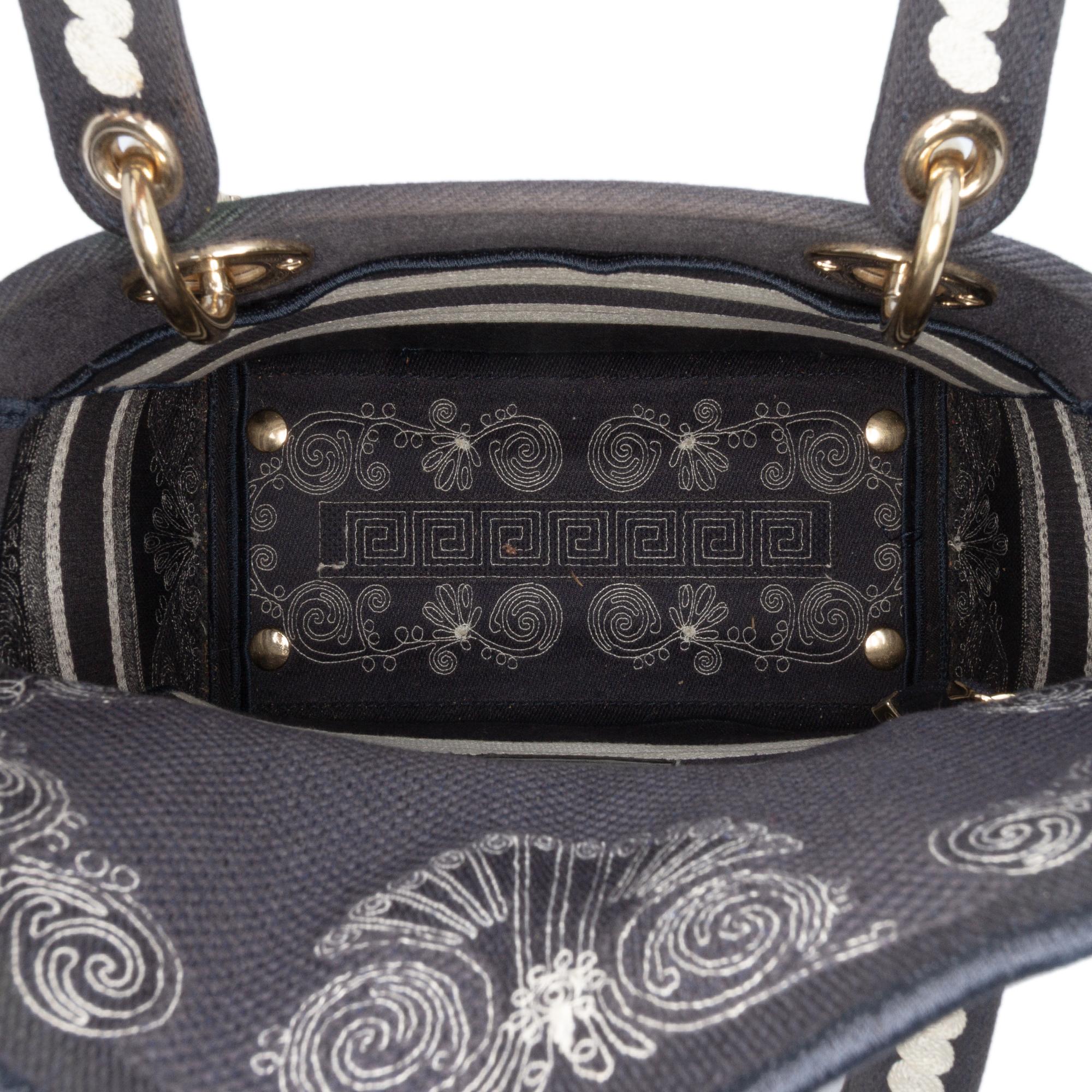 Dior Medium Embroidered Canvas Cornely Lady D Lite