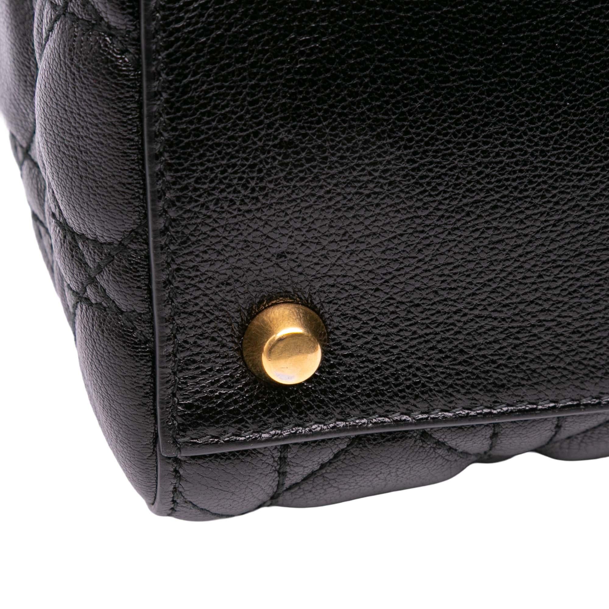 Dior Medium Grained Calfskin Cannage Supple Lady Dior
