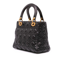 Dior Medium Grained Calfskin Cannage Supple Lady Dior