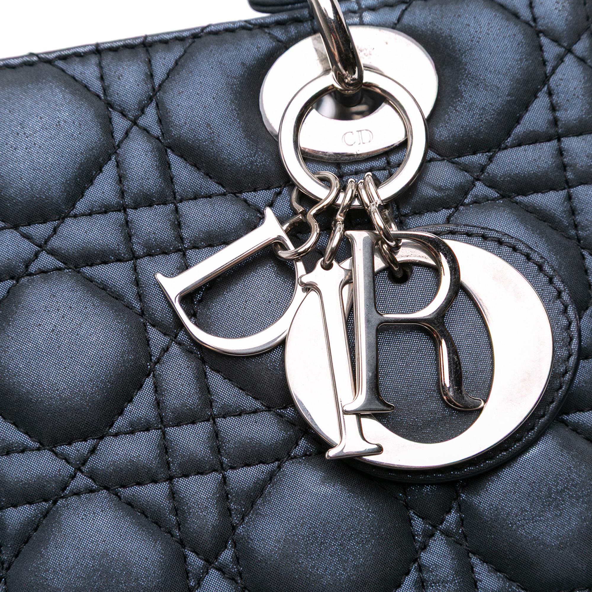 Dior Medium Iridescent Lambskin Cannage Lady Dior