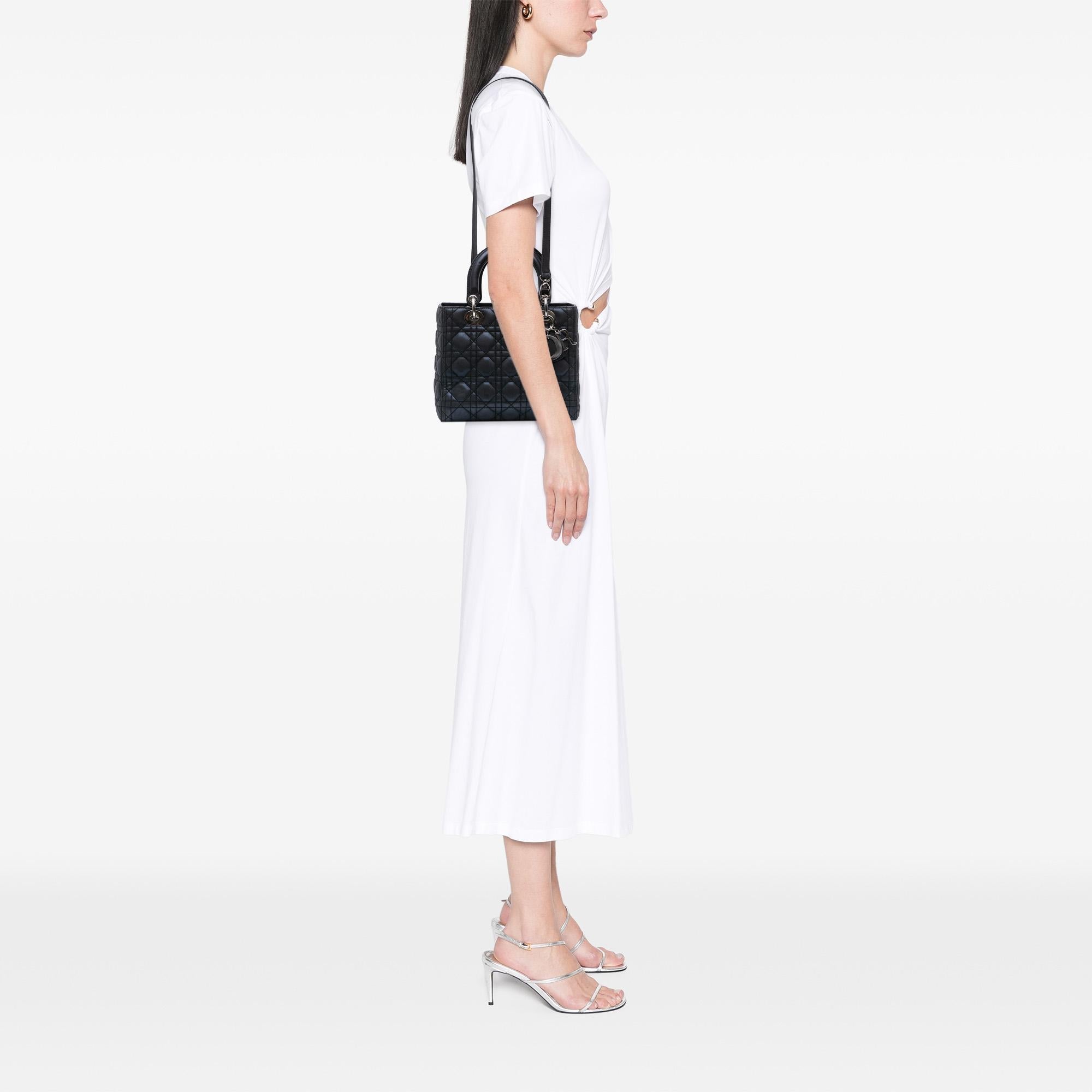 Dior Medium Iridescent Lambskin Cannage Lady Dior