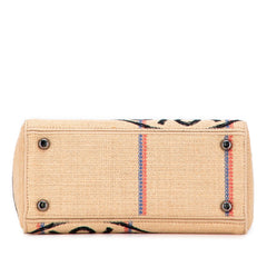 Dior Medium Jute Embroidered Lady D Lite