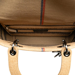 Dior Medium Jute Embroidered Lady D Lite