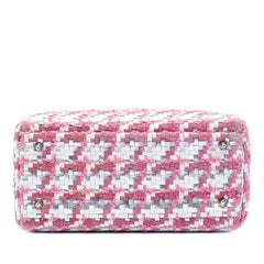 Dior Medium Lambskin And Tweed Lady Dior