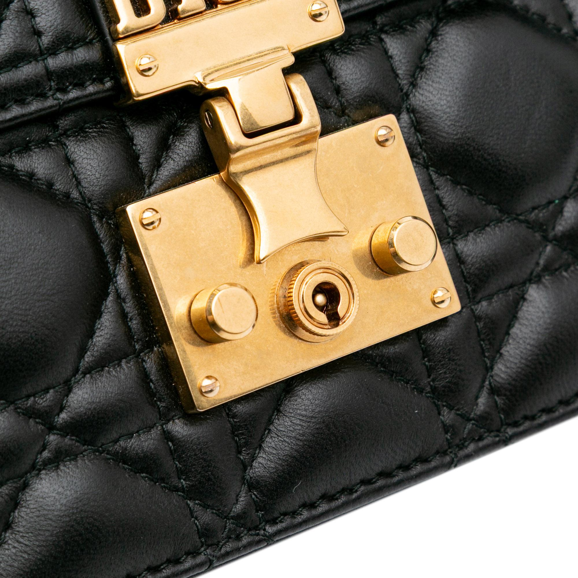 Dior Medium Lambskin Cannage DiorAddict Flap