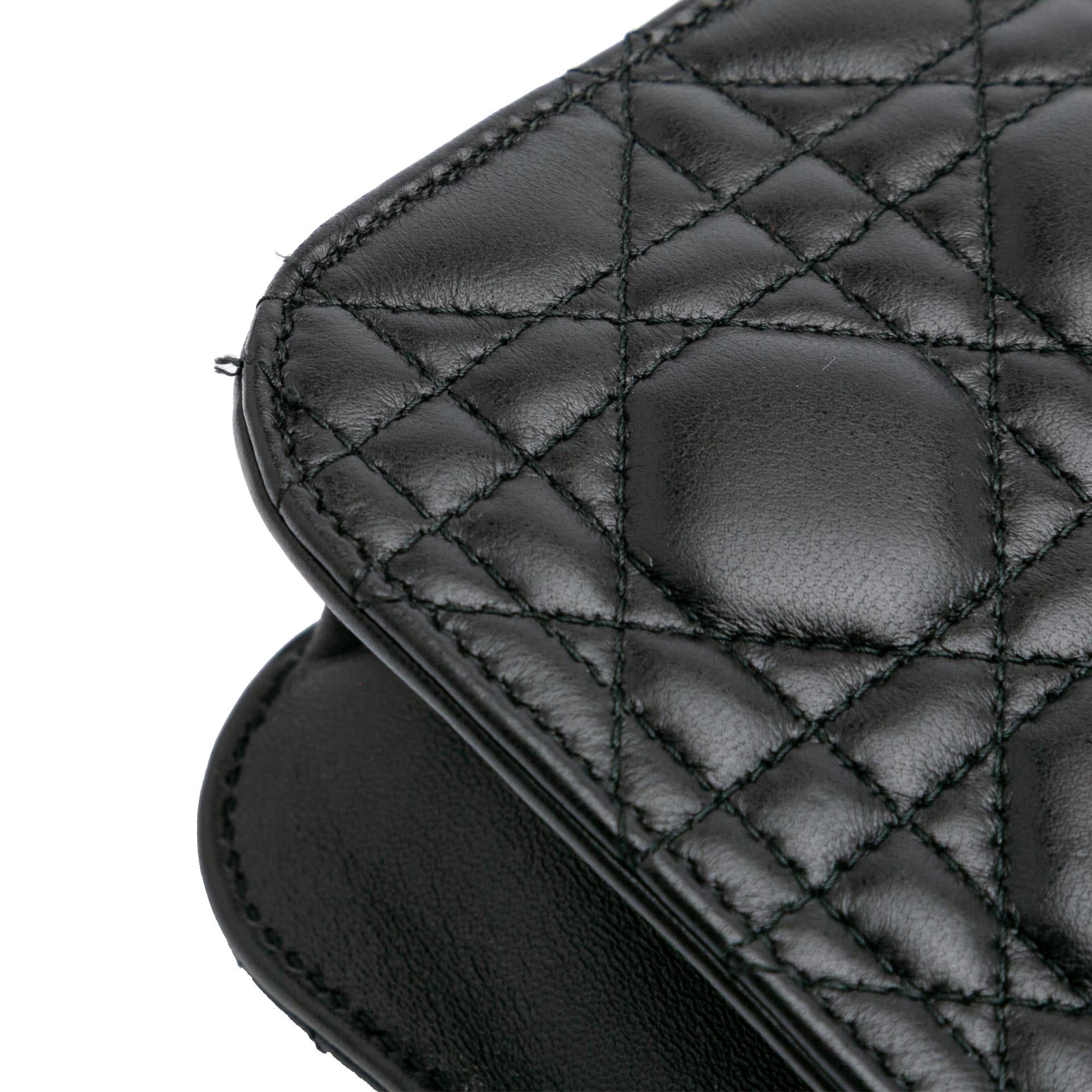 Dior Medium Lambskin Cannage DiorAddict Flap