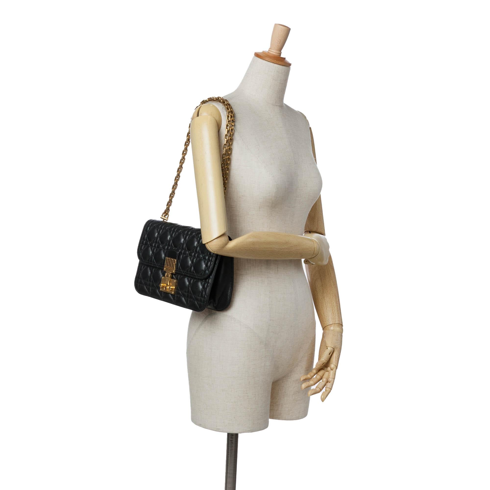 Dior Medium Lambskin Cannage DiorAddict Flap