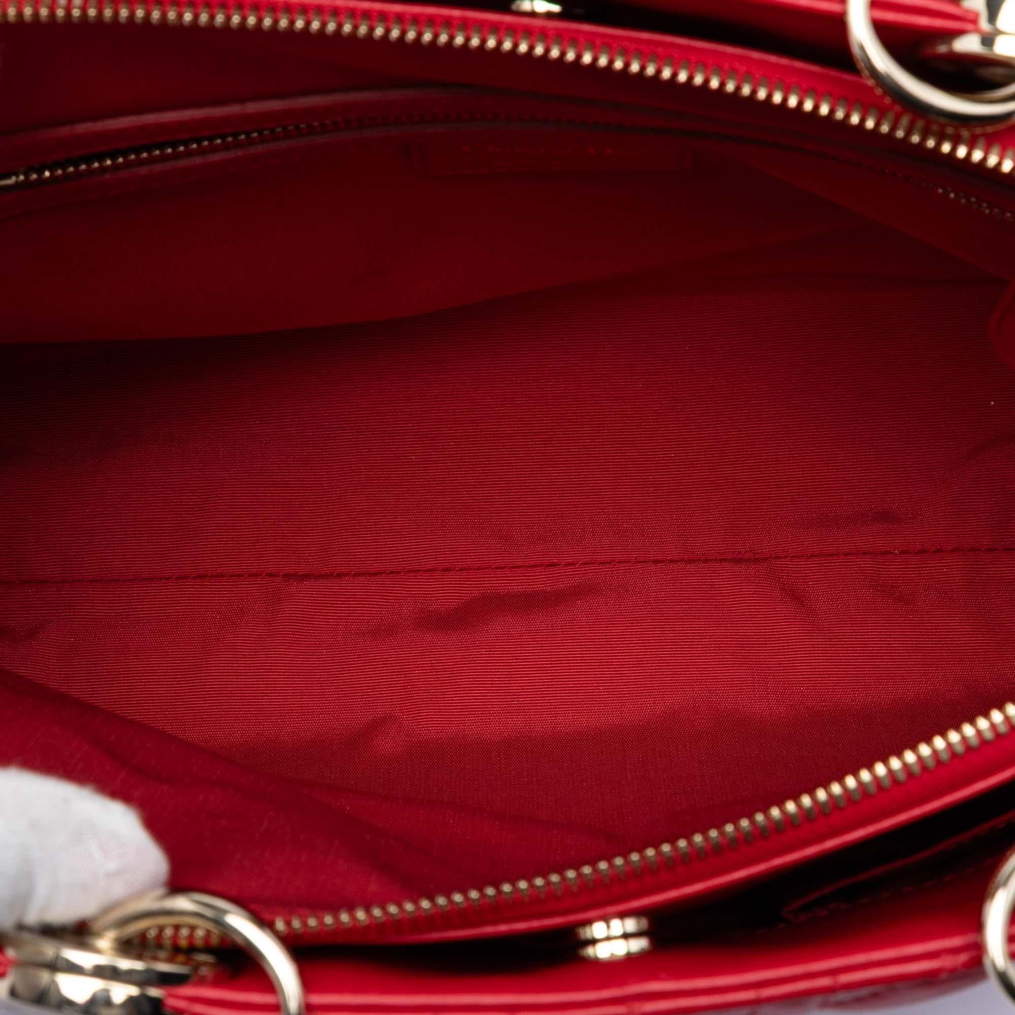 Dior Medium Lambskin Cannage Lady Dior Soft Shopping Tote