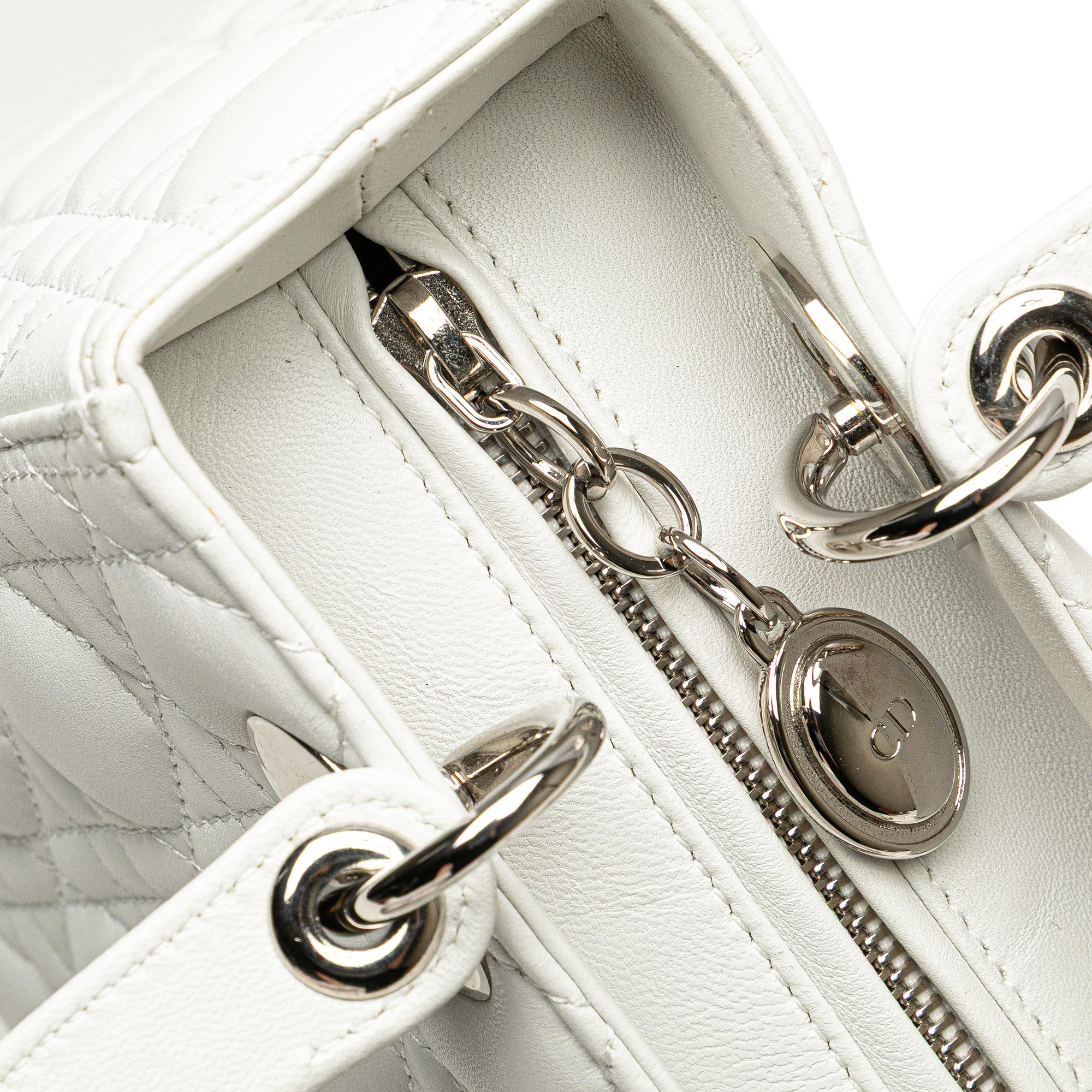 Dior Medium Lambskin Cannage Lady Dior