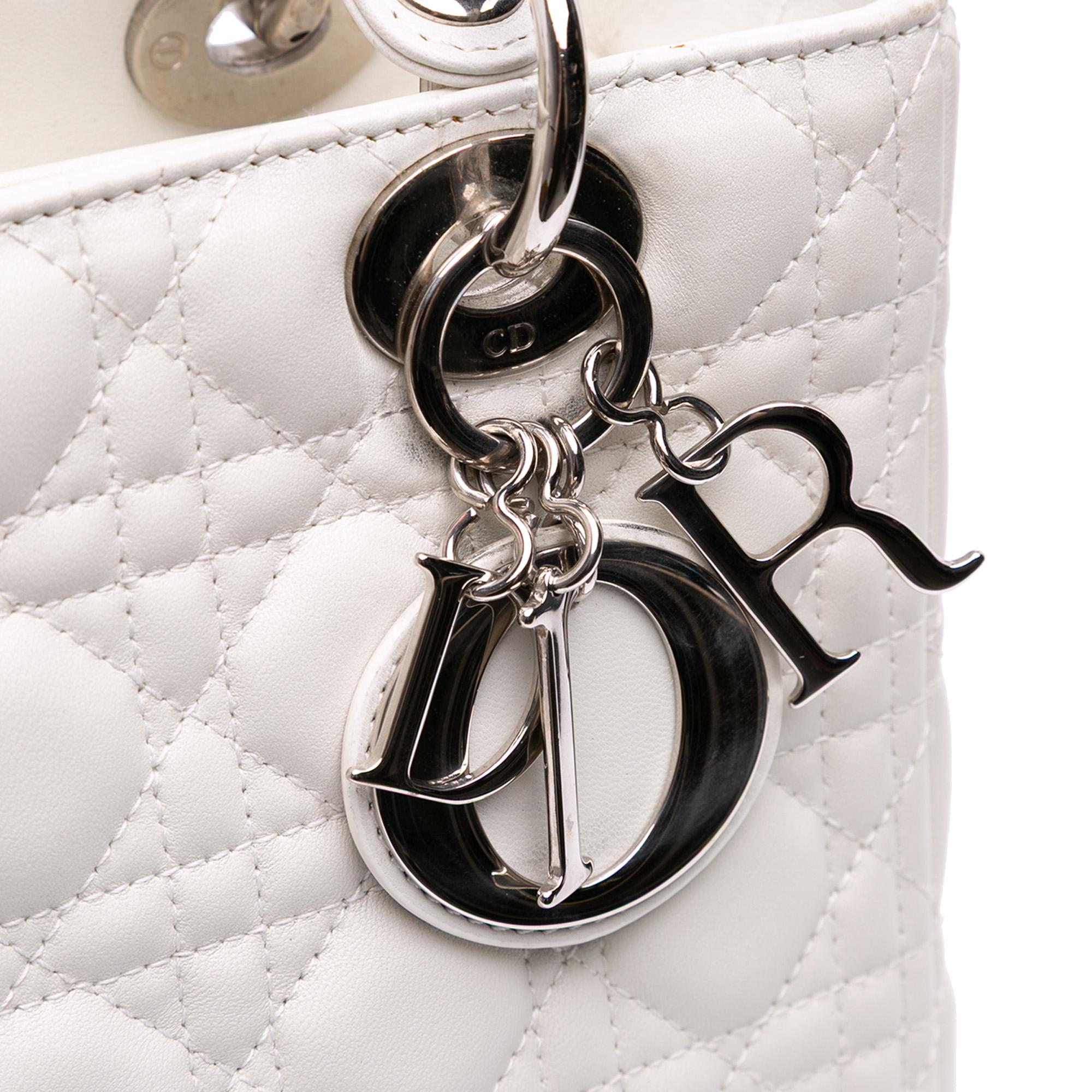 Dior Medium Lambskin Cannage Lady Dior