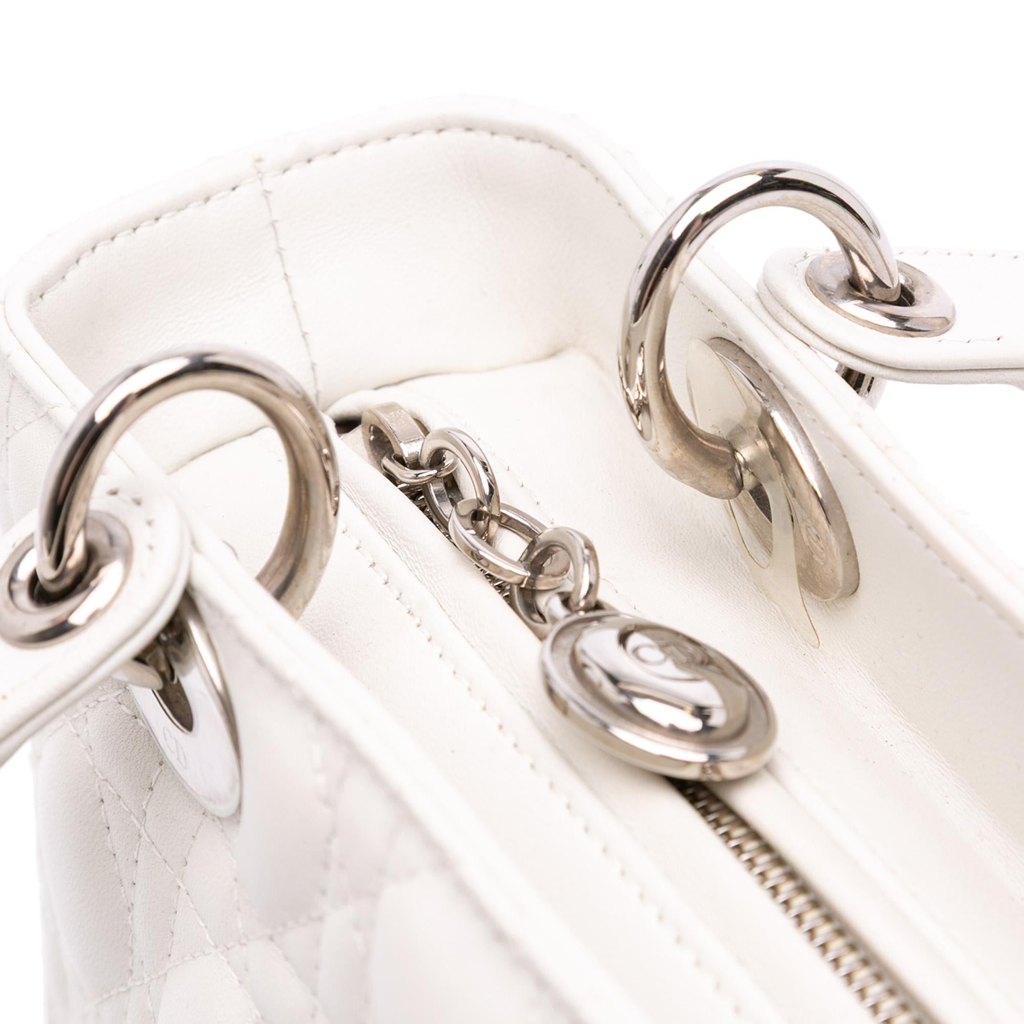 Dior Medium Lambskin Cannage Lady Dior