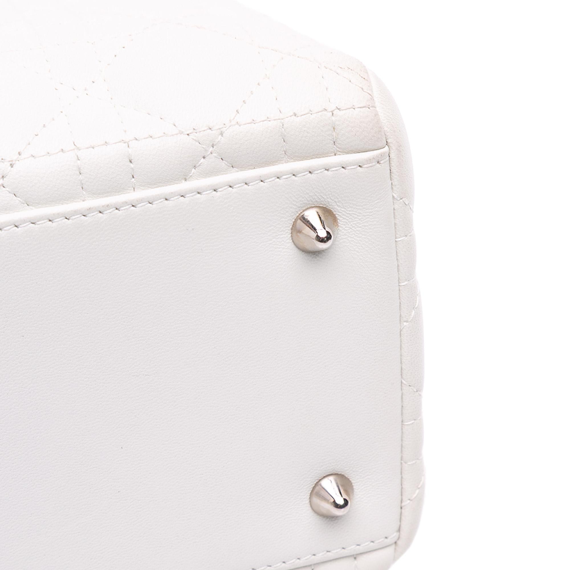 Dior Medium Lambskin Cannage Lady Dior