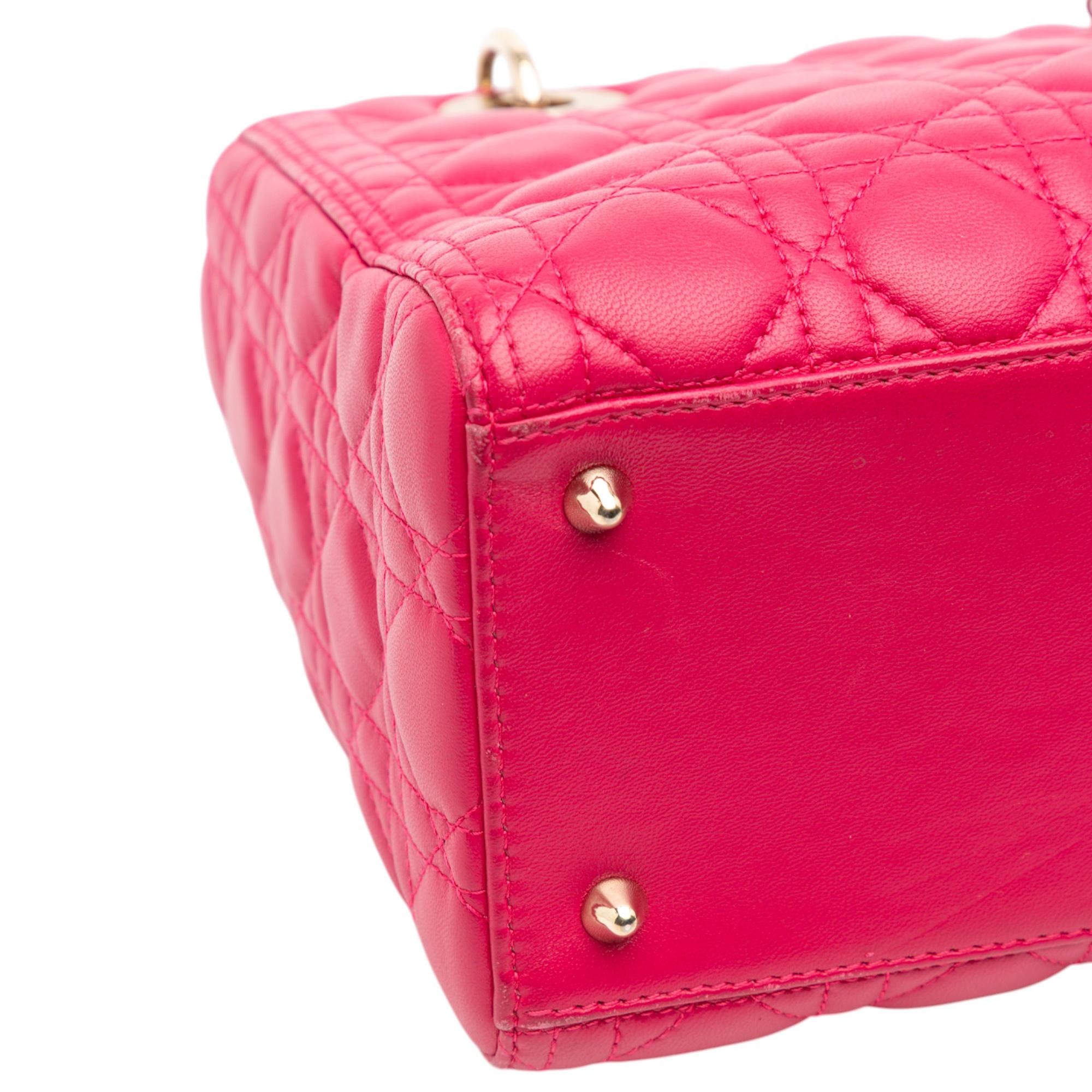 Dior Medium Lambskin Cannage Lady Dior