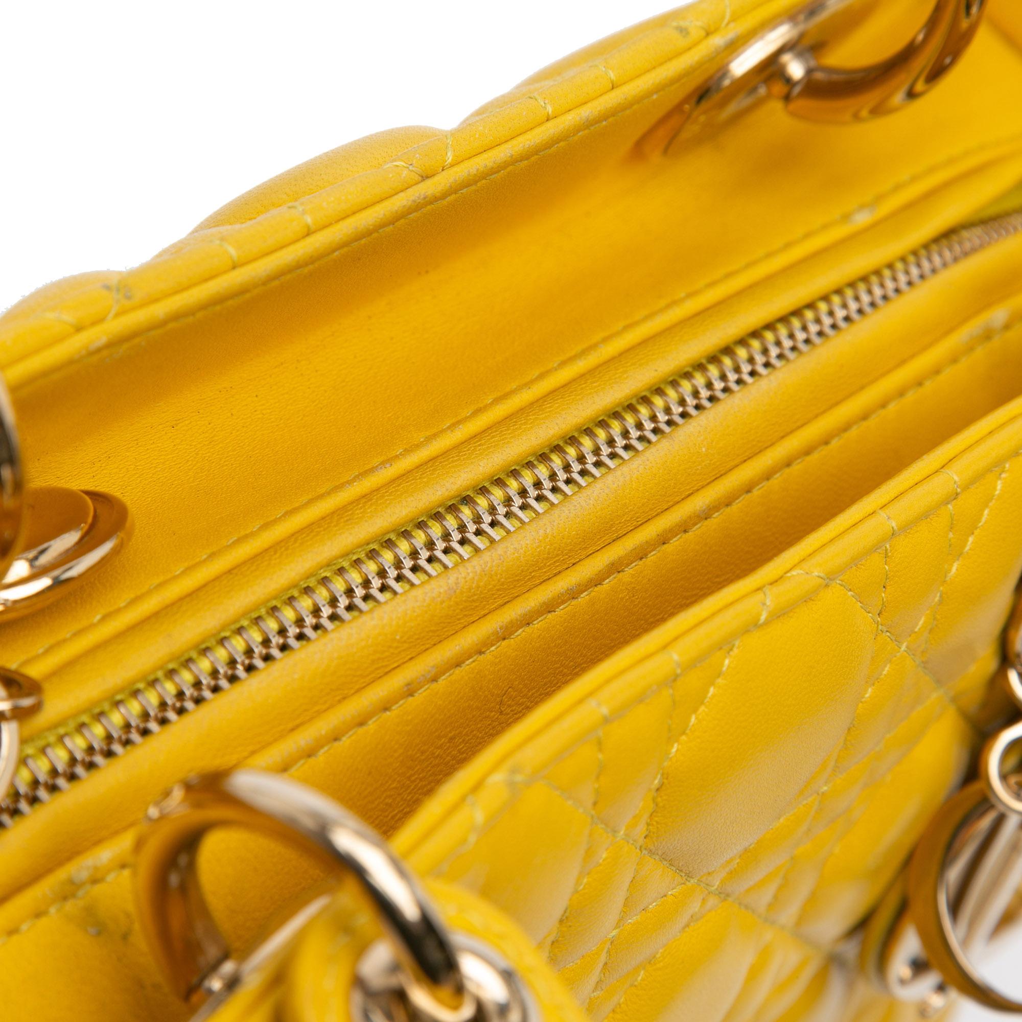 Dior Medium Lambskin Cannage Lady Dior